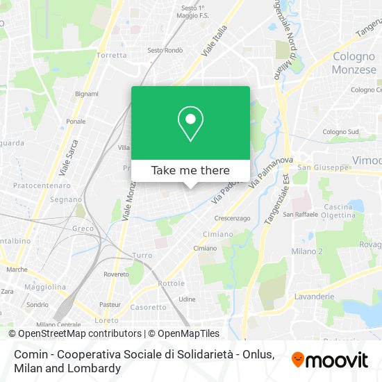 Comin - Cooperativa Sociale di Solidarietà - Onlus map