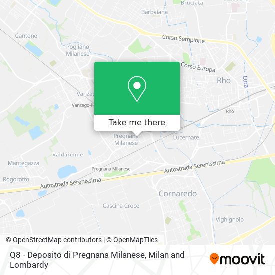 Q8 - Deposito di Pregnana Milanese map