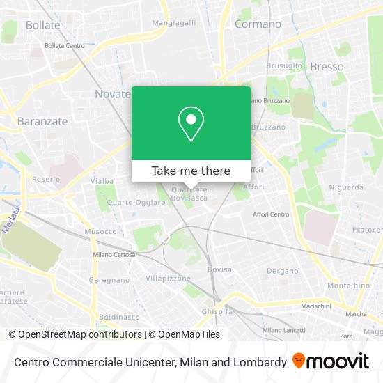 Centro Commerciale Unicenter map