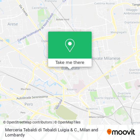 Merceria Tebaldi di Tebaldi Luigia & C. map