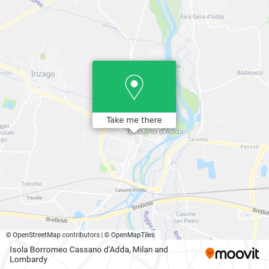 Isola Borromeo Cassano d'Adda map