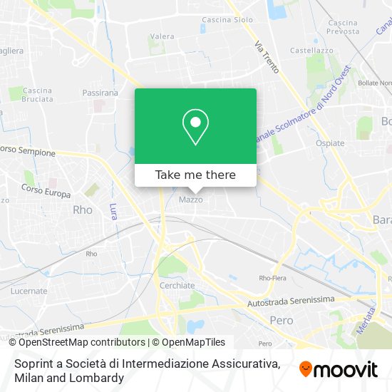Soprint a Società di Intermediazione Assicurativa map