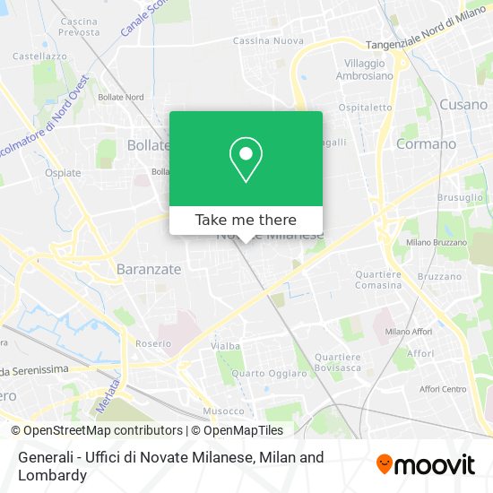 Generali - Uffici di Novate Milanese map