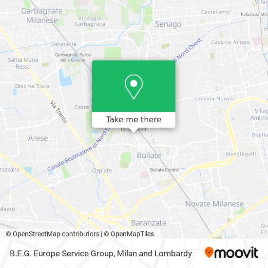 B.E.G. Europe Service Group map
