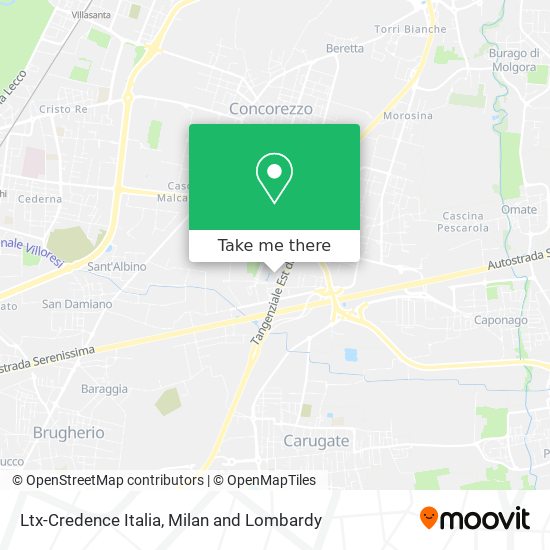 Ltx-Credence Italia map