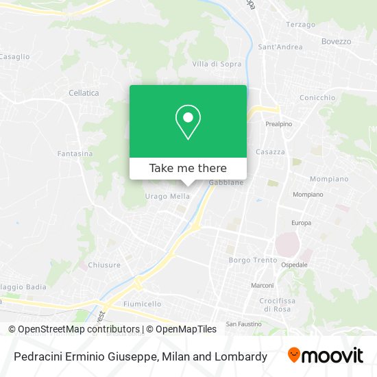 Pedracini Erminio Giuseppe map