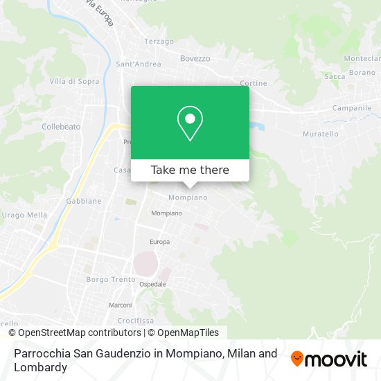 Parrocchia San Gaudenzio in Mompiano map