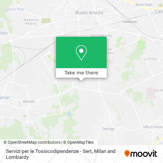 Servizi per le Tossicodipendenze - Sert map