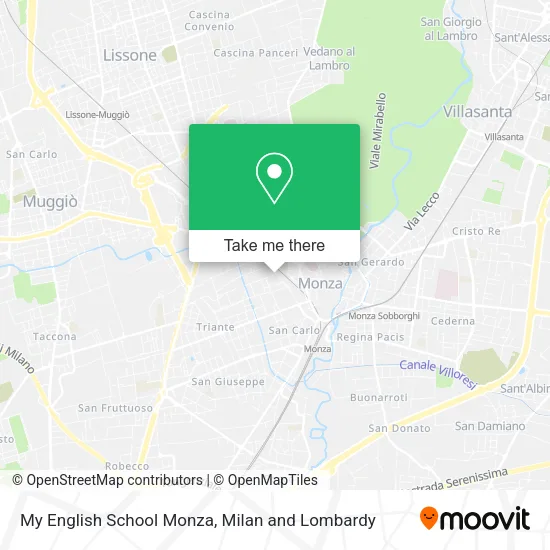 My English School Monza map