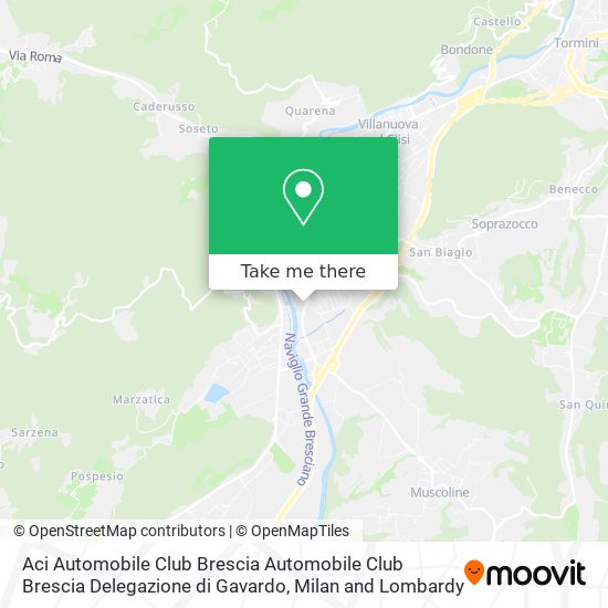 Aci Automobile Club Brescia Automobile Club Brescia Delegazione di Gavardo map