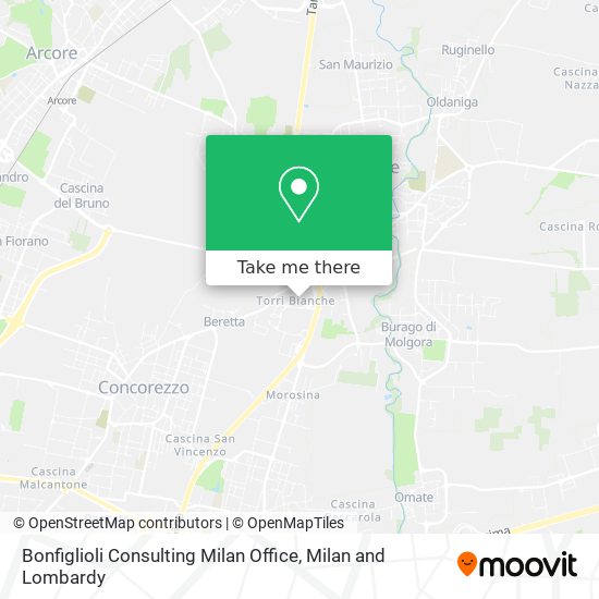 Bonfiglioli Consulting Milan Office map