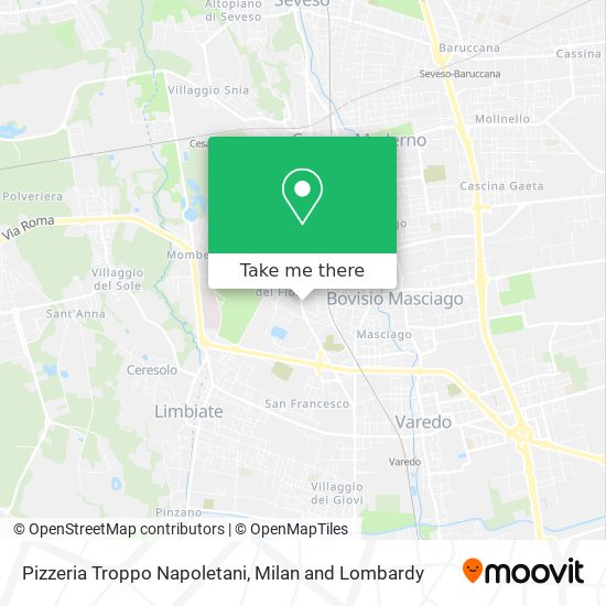 Pizzeria Troppo Napoletani map