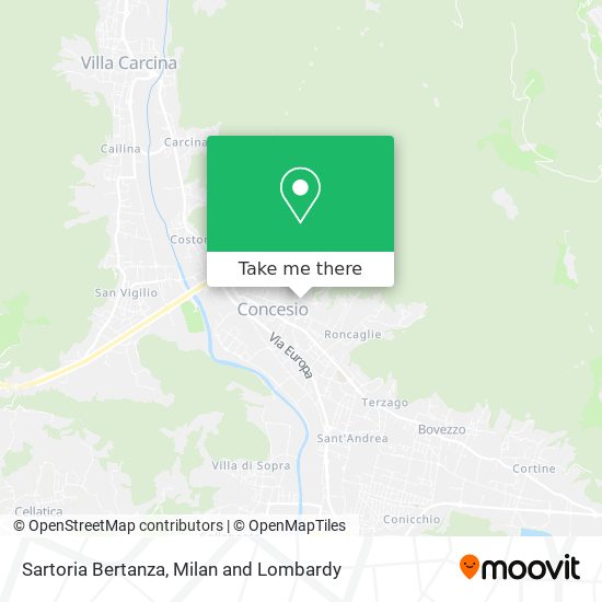 Sartoria Bertanza map