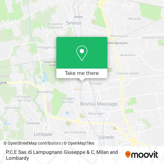 P.C.E Sas di Lampugnano Giuseppe & C map