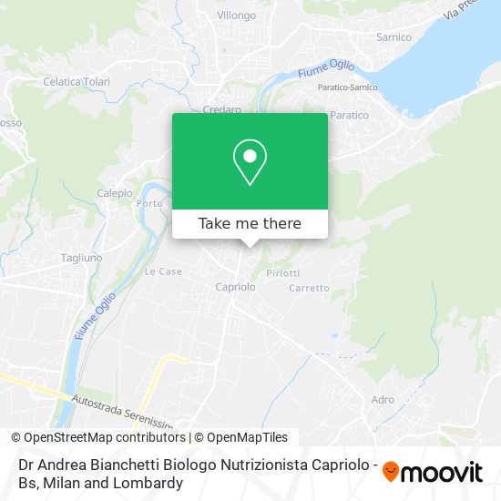Dr Andrea Bianchetti Biologo Nutrizionista Capriolo - Bs map