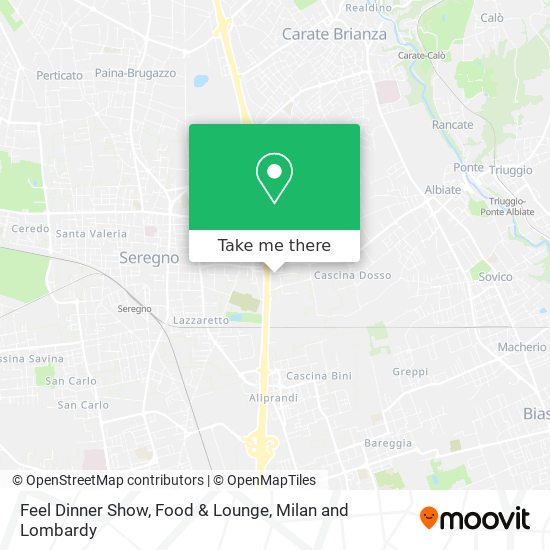 Feel Dinner Show, Food & Lounge map
