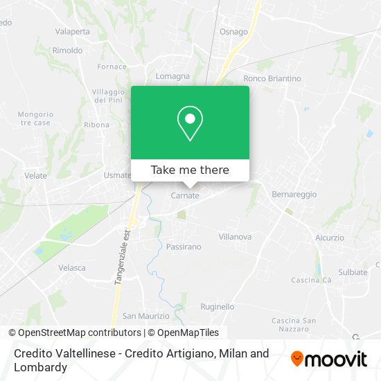 Credito Valtellinese - Credito Artigiano map