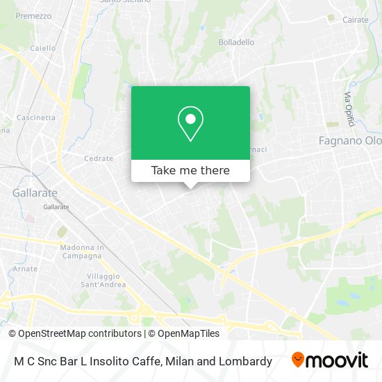 M C Snc Bar L Insolito Caffe map