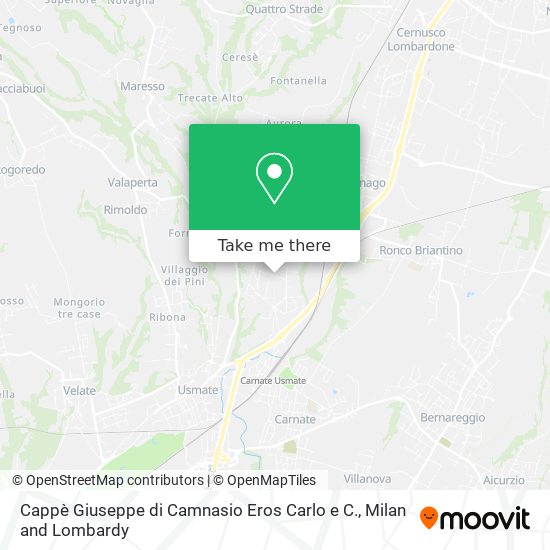 Cappè Giuseppe di Camnasio Eros Carlo e C. map