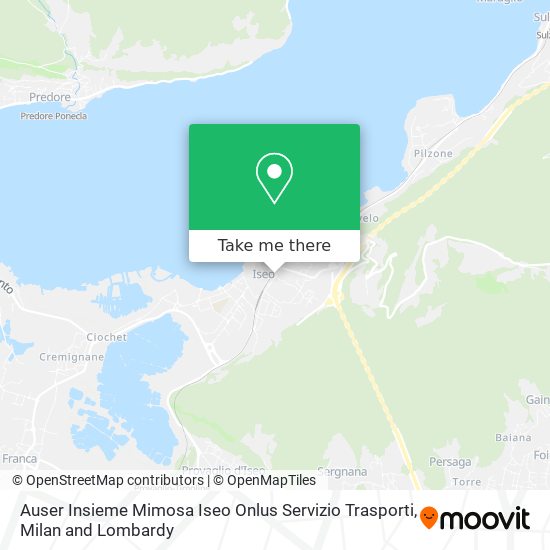 Auser Insieme Mimosa Iseo Onlus Servizio Trasporti map