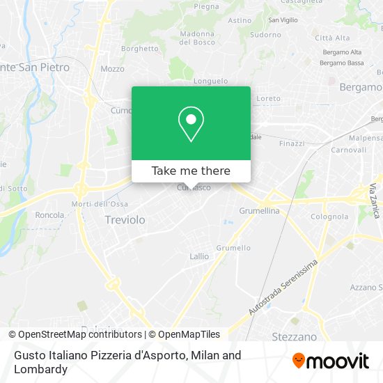 Gusto Italiano Pizzeria d'Asporto map