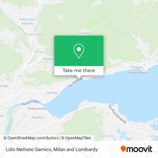 Lido Nettuno Sarnico map