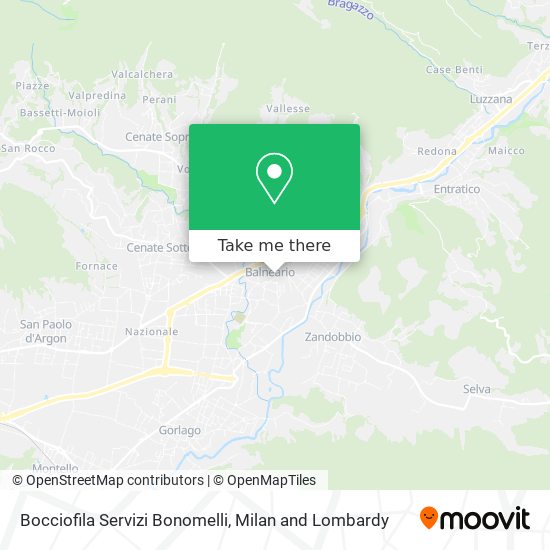 Bocciofila Servizi Bonomelli map