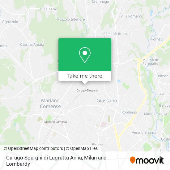Carugo Spurghi di Lagrutta Anna map
