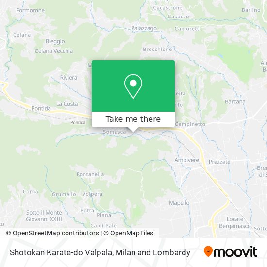 Shotokan Karate-do Valpala map