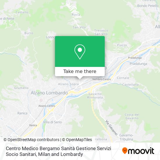 Centro Medico Bergamo Sanità Gestione Servizi Socio Sanitari map