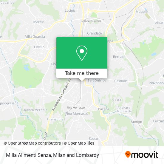 Milla Alimenti Senza map