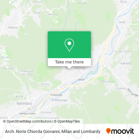 Arch. Noris Chiorda Giovanni map