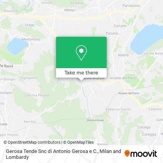 Gerosa Tende Snc di Antonio Gerosa e C. map