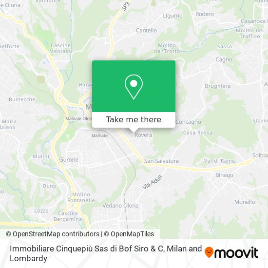 Immobiliare Cinquepiù Sas di Bof Siro & C map