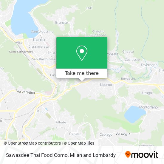 Sawasdee Thai Food Como map