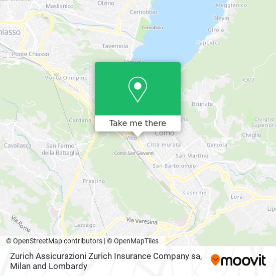 Zurich Assicurazioni Zurich Insurance Company sa map