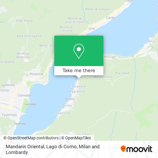 Mandarin Oriental, Lago di Como map