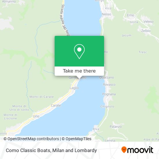 Como Classic Boats map