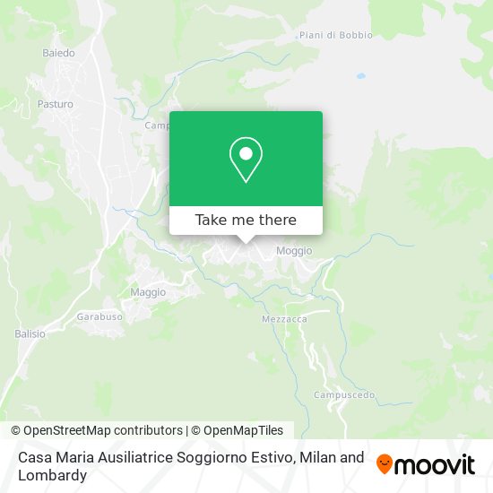 Casa Maria Ausiliatrice Soggiorno Estivo map