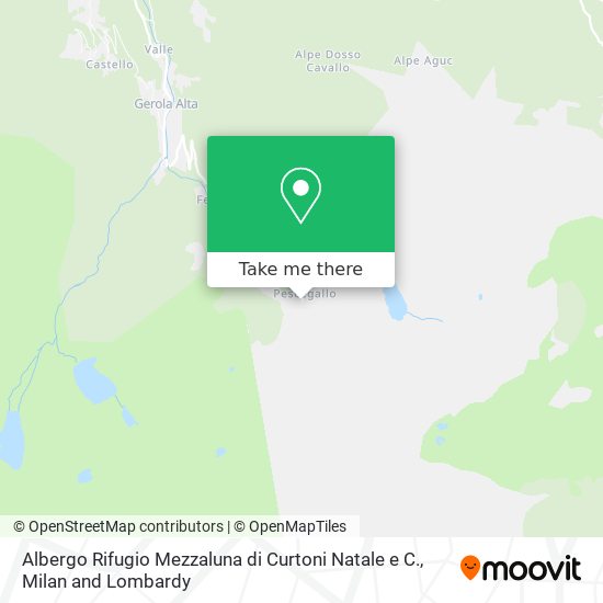 Albergo Rifugio Mezzaluna di Curtoni Natale e C. map