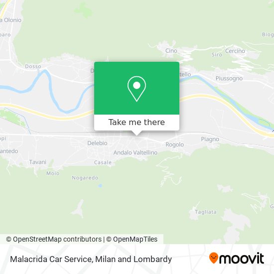 Malacrida Car Service map