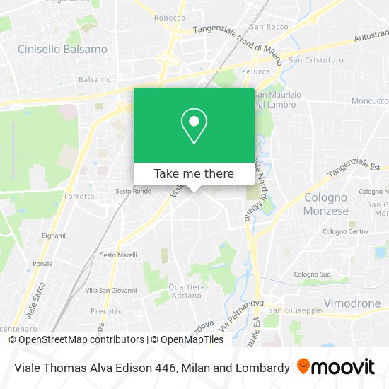 Viale Thomas Alva Edison 446 map