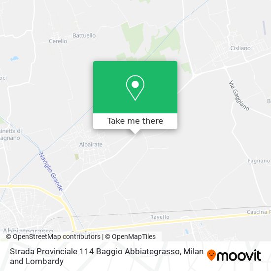 Strada Provinciale 114 Baggio Abbiategrasso map