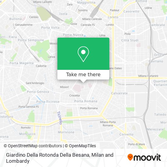 Giardino Della Rotonda Della Besana map