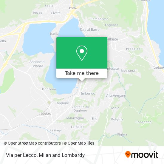 Via per Lecco map