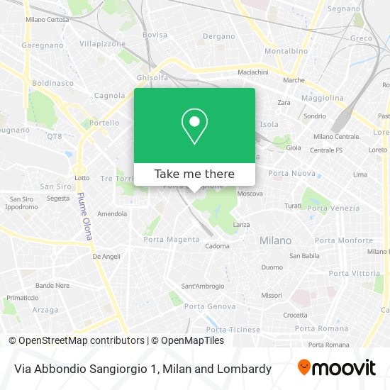Via Abbondio Sangiorgio 1 map