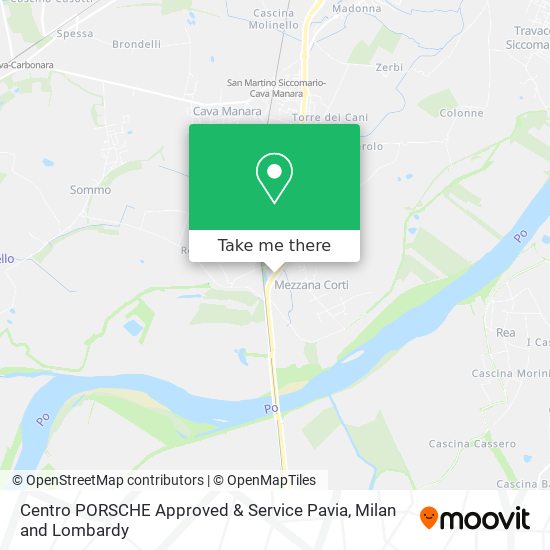 Centro PORSCHE Approved & Service Pavia map