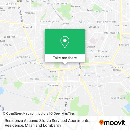 Residenza Ascanio Sforza Serviced Apartments, Residence map