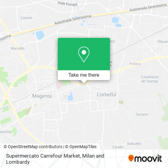 Supermercato Carrefour Market map