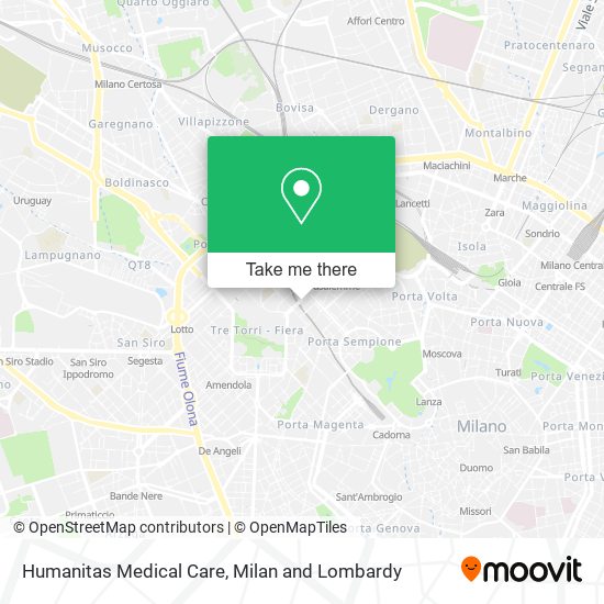Humanitas Medical Care map